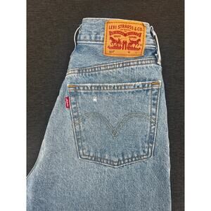 Levi's 501 Cropped Jeans Women's 26 Light Wash Distressed Ripped Knee Denim